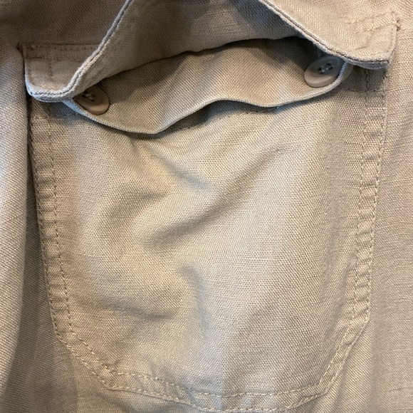 J Crew City Fit Cargo Pants Linen Cotton Draw String Pocket Flat Front Khaki 10 - Picture 6 of 8
